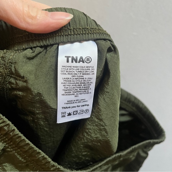 TNA Parachute Pants Green Nylon Joggers Size S - Picture 7 of 11